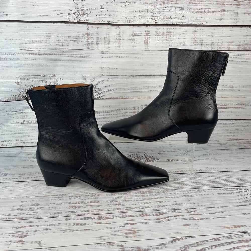 Madewell Lexie Black Leather Ankle Boots